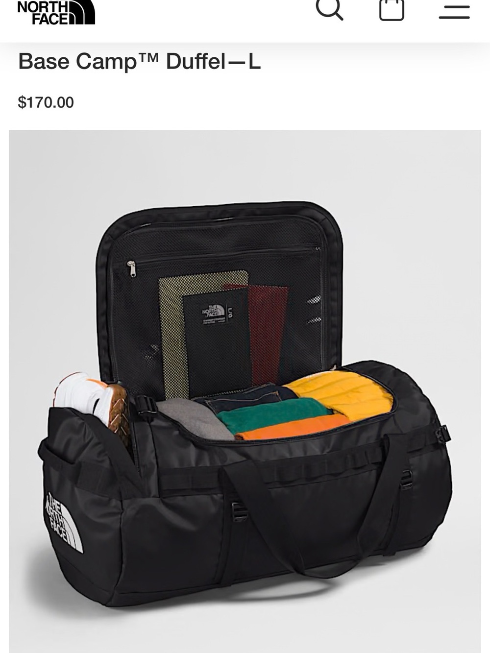 The North Face Base Camp Duffel L - Black - Picture 3 of 6